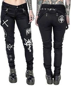 Metalové kalhoty dámské Heartless