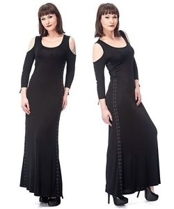 Gotické šaty dámské dlouhé se šněrováním
