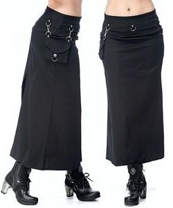 Gotická sukně dámská dlouhá s kapsou